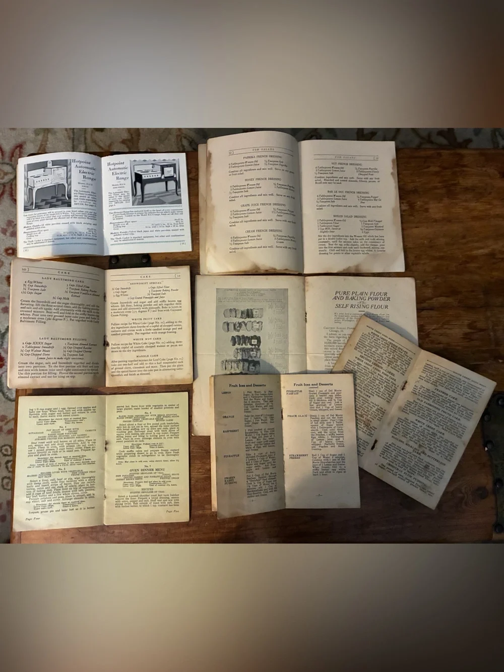 Vintage Depression Era. 1910-1926:  9 - Promotional Cookbooks/Kitchen Mementos,